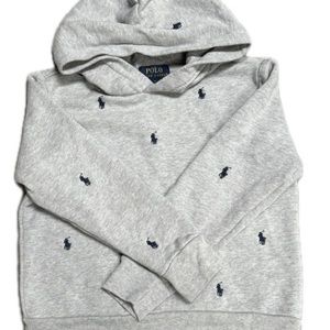Polo Ralph Lauren boys size medium (10-12) gray hoodie with emblem